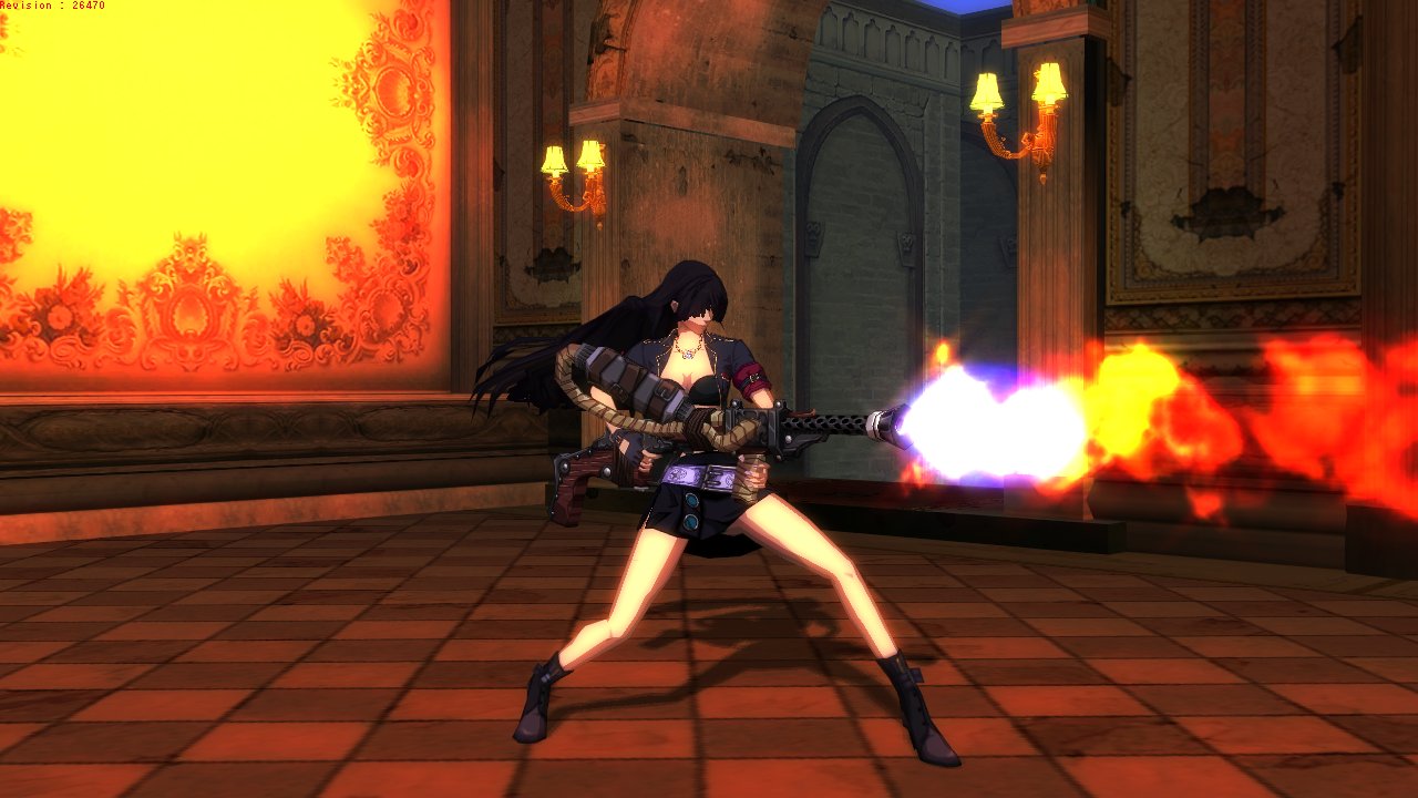 Natasha with Flame thrower Natasha from Rusty Hearts with her flame thrower